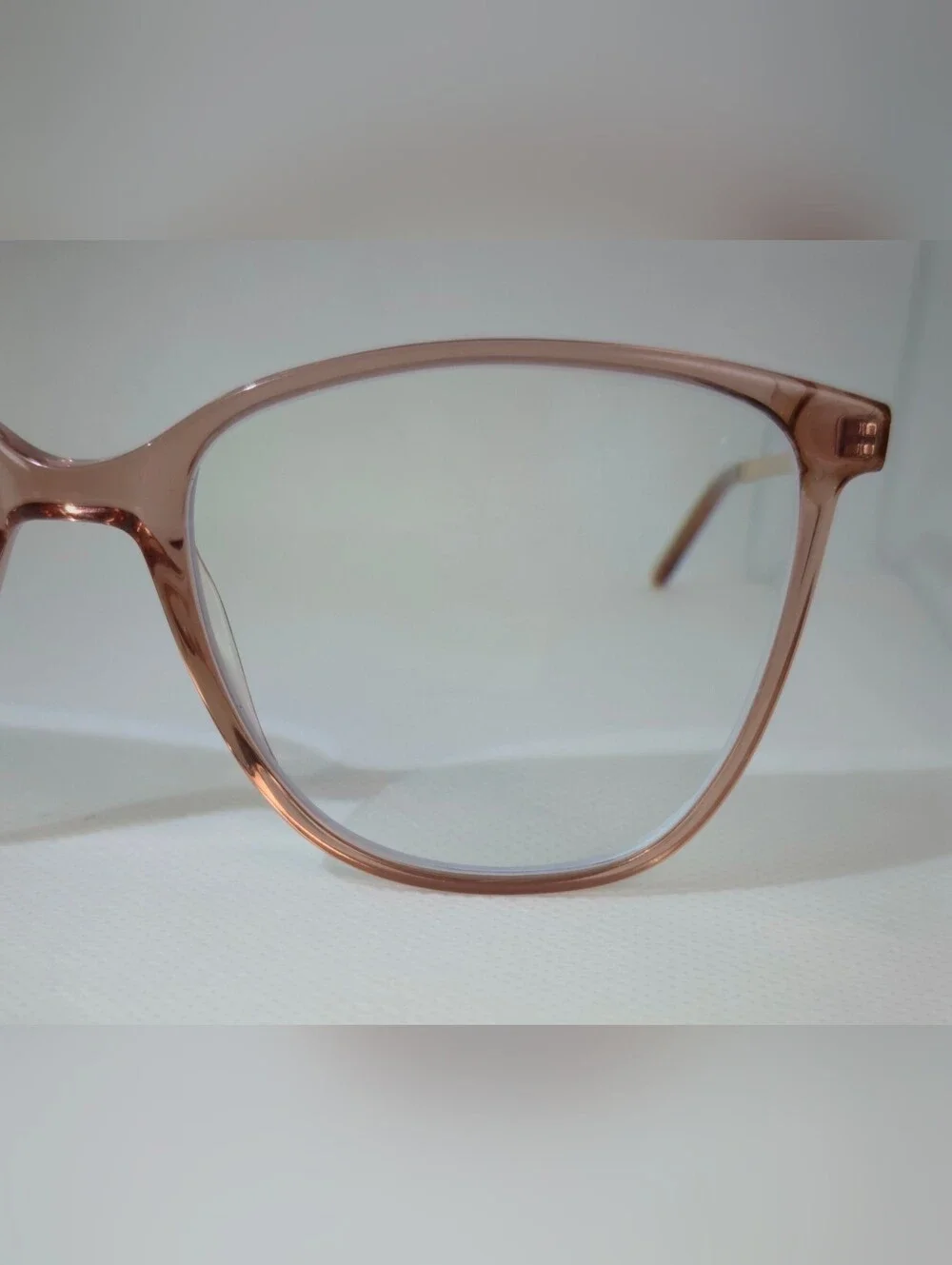 Aroma. Stylish Women's Mauve Pink Transparent Frame Eyeglasses.